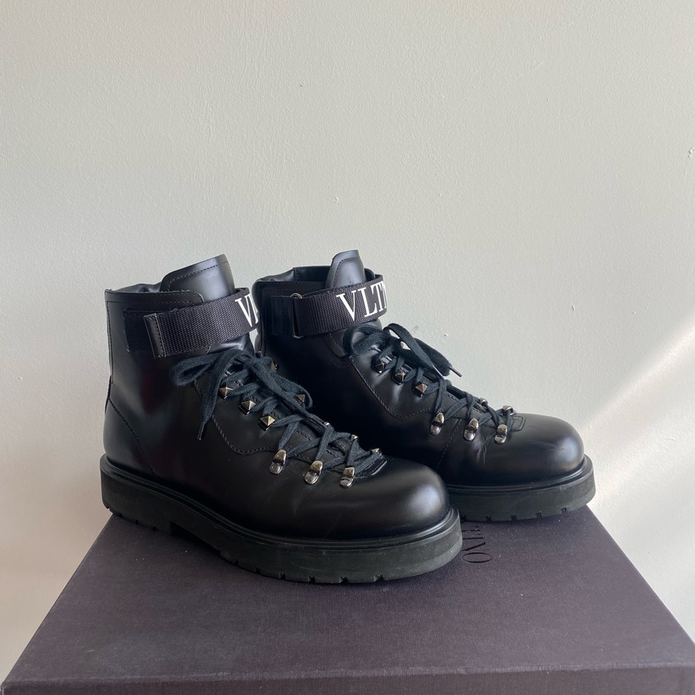 Valentino KIV men combat boots, black, EU42, US9